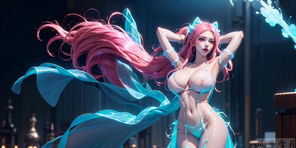 横屏壁纸_风花雪月 - AI美女写真