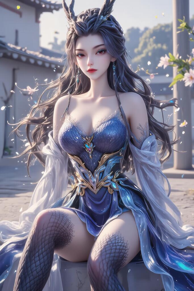 哪吒闹海-敖闰 - AI美女写真