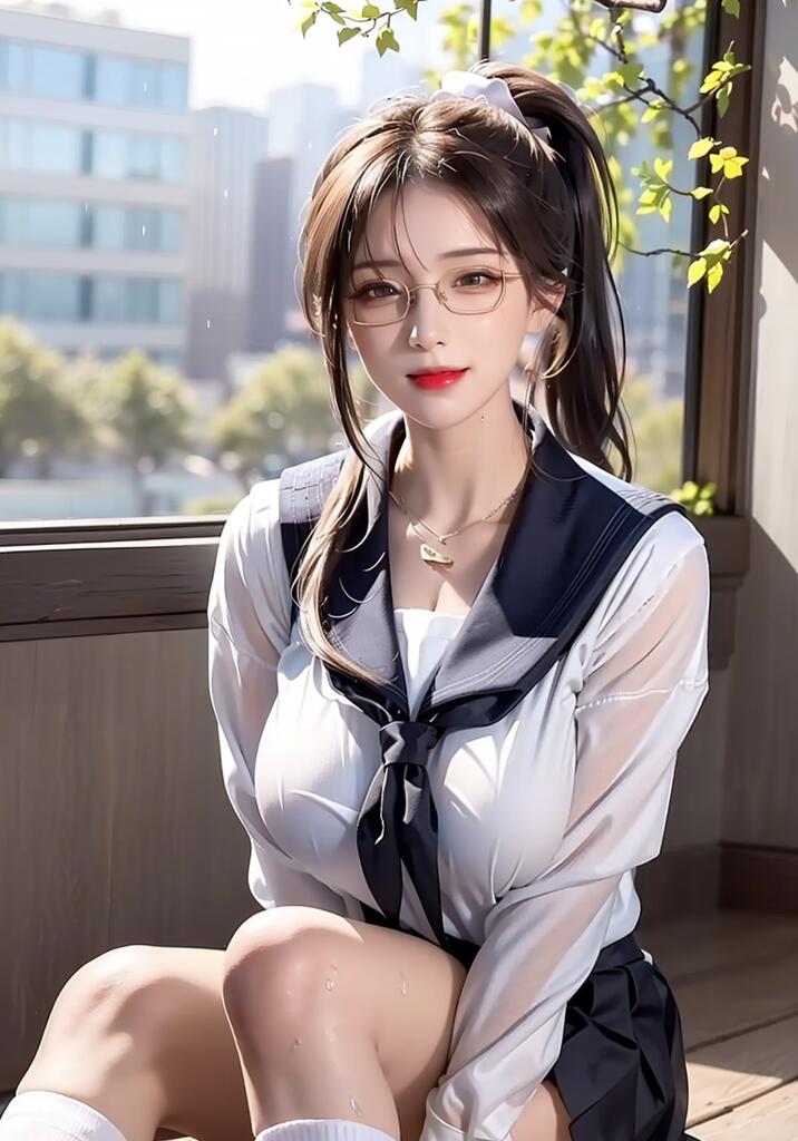 水手服少女 - AI美女写真