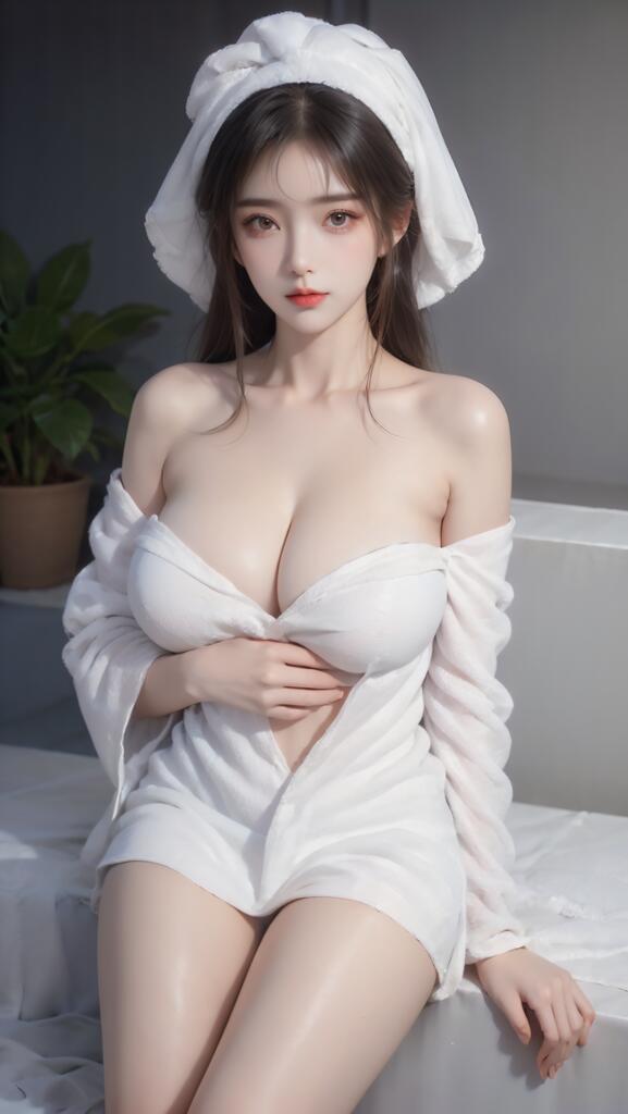 浴巾少女 - AI美女写真