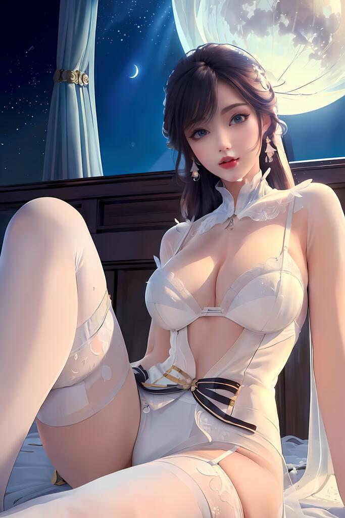 国漫女神_月下美人 - AI美女写真