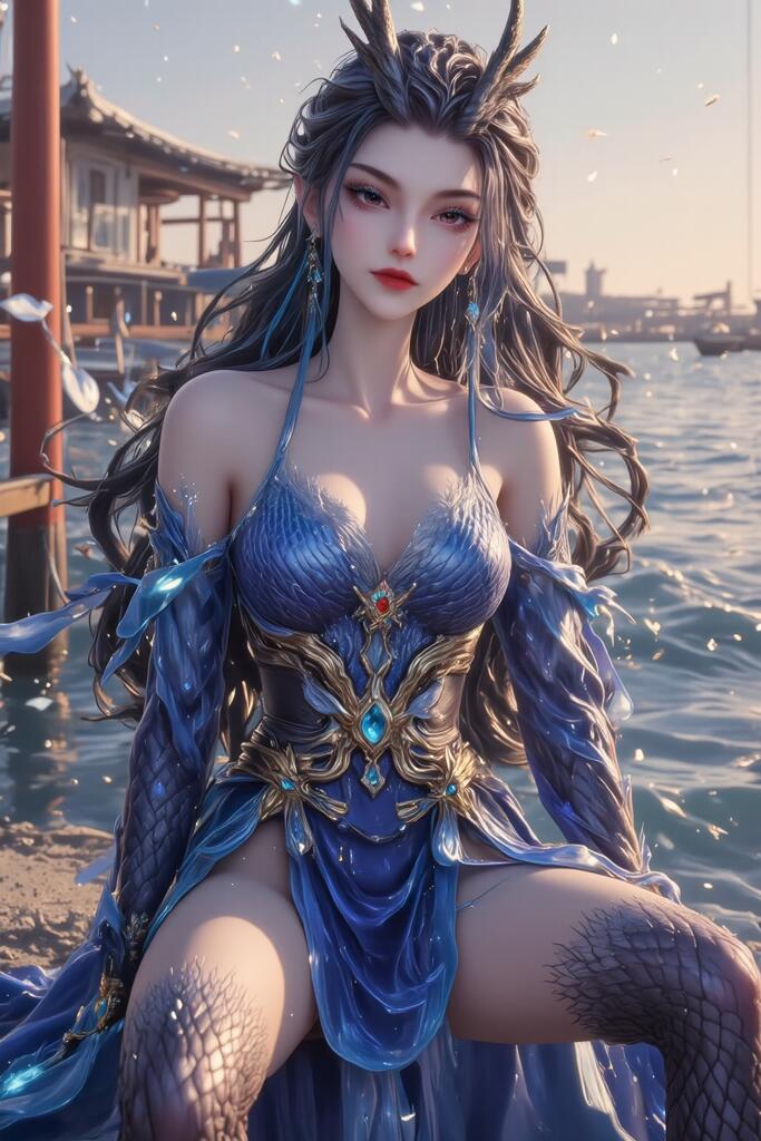 哪吒闹海-敖闰 - AI美女写真